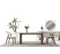 Designer 2x Chaises blanches Salle à manger Chaise design en bois 2pcs