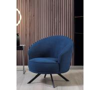 Designer Bleu Fauteuil monoplace Salon Noble Fauteuil moderne