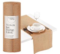 Designer Burlap Chemin de Table en Jute tissé pour Salle à Manger de Style Ferme, décoration d'intérieur Rustique pour Tables Basses, thé et extérieur, 35,6 cm x 9,1 m