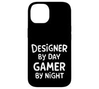 Designer by Day Gamer by Night Coque pour iPhone 14