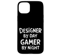 Designer by Day Gamer by Night Coque pour iPhone 15 Plus