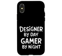 Designer by Day Gamer by Night Coque pour iPhone X/XS