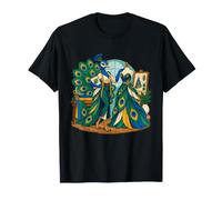 Designer de Mode Paon présentant Une Robe inspirée des Plumes T-Shirt