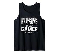Designer d'intérieur by Day Gamer by Night Home Office Design Débardeur