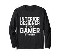 Designer d'intérieur by Day Gamer by Night Home Office Design Manche Longue