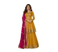 Designer Faux Georgette Embroidered Anarkali Suit with Dupatta for Wedding Functions, Festive Celebrations & Party Wear
