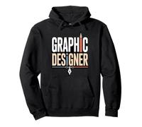 Designer Graphique Typographie rétro avec icône Stylo Sweat à Capuche
