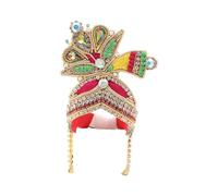 Designer Ladoo gopal Mukut pour Laddu Gopal Devi Maa Radha Krishna Ganesha Indian Traditional God Goddess Sringar Ensemble de bijoux pour dieu Idol Statue Janmashtami Festival (Idol Taille : - 4