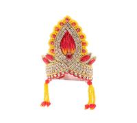 Designer Ladoo gopal Mukut pour Laddu Gopal Devi Maa Radha Krishna Ganesha Indian Traditional God Goddess Sringar Ensemble de bijoux pour dieu Idol Statue Janmashtami Festival (Idol Taille : - 4