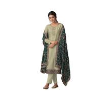 Designer Niyati Green Chinon Silk Embroidered Kurta with Dupatta | Stylish Indian Outfit for Women | Wedding & Celebration Party Wear Dress