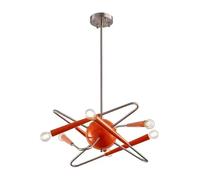 Designer Orange Chandelier Living Room Mid Century Lighting For Villa Dining Room Bedroom Shop Decor Art LED Sputnik Chandelier