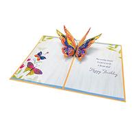 Designer Pop! Carte d'anniversaire pop-up avec motif papillon 3D - Carte de vœux d'anniversaire, idéale pour les amis, la famille ou quelqu'un de spécial