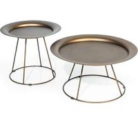 Designer table basse set 2x salon acier inoxydable moderne meubles de luxe