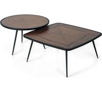 Designer Table basse Set 2x Salon Bois Moderne Luxe Tables 2pcs