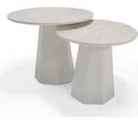 Designer table basse set 2x tables rondes bois moderne meubles élégants salon