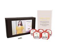 DesignEtte Spider's Web Kit de Tricot pour Femme 100% Coton égyptien avec Bols et Motif pour débutants 50 g ≈ 127 m/5 Plis, Hibiscus, L