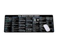 Designfullprint SQL Cheat Sheet sous-Main de Bureau pour administrateurs de Bases de données, analystes et programmeurs, clé Rapide, Grand Tapis de Souris antidérapant KMH