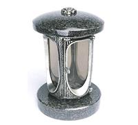 designgrab Tombe Lampe en aluminium Aspect ancien en aluminium et Granit Nero Impala/Astor/Afrique Noir Anthracite