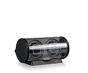 DESIGNHÜTTE® Remontoir Tubix noir/carbone pour 2 montres automatiques, Noir , 19 x 23 x 13, Moderne