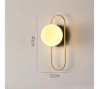 Designix Applique Murale Globe | Lumière Céleste Fond Noir Blanc Froid