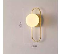 Designix Applique Murale Globe | Lumière Céleste Fond Or Blanc Froid