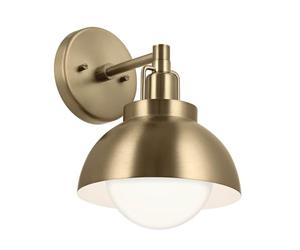 Designix Applique Murale Niva Bronze Doré E27 | Acier et Verre