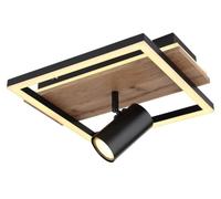Designix Kassu Plafonnier LED Noir Mat avec Spot, L 27 cm | 24 W, 1400 lm