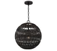 Designix Lindendale Suspension Luminaire Bronze en Rotin | Culot E27