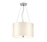 Designix Pearce Suspension Luminaire Chromée Crème 3 Lumières