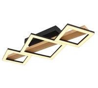 Designix Plafonnier Dustin Noir Mat LED 29W, L 66 cm | Flux 1560 lm