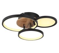 Designix Plafonnier Sid LED 30W Noir Mat, L 38 cm | 1500 lm