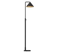 Designix Remyck Lampadaire Noir Mat, E27, 60W, 148,8 cm | Acier robuste