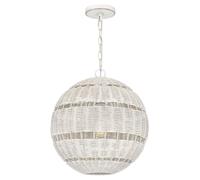 Designix Suspension Lindendale en Rotin Blanc Ø40,5 cm | Culot E27