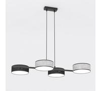 Designix Zenranano Suspension Îlot Métal 4 Lumières LED E14 | Hauteur réglable