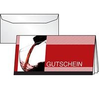 Designkarte DL Gutschein Vino Ro 10+10BU