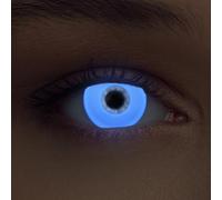 Designlenses, Deux Uv Couleur lentilles sans correction de contact blanches lumineuses lentilles de contact néon en blanc"Glowing White"