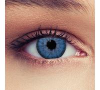 Designlenses, lentilles de couleur ciel bleu sans correction (0,00 dioptries), naturelles colorées, 30 jours d'utilisation, 1 paire (2 pièces), étui à lentilles (Ciel bleu)