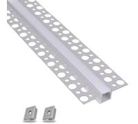 DesignLight Profils union carton gypse pour éclairage LED barres 2 m + coque lumière continue (plat - plat)