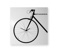 dESIGNoBJECT horloge murale BIKE CLOCK (Gris métallisé grand - Tôle coupée au laser)