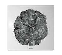 dESIGNoBJECT horloge murale LIFE (Blanc / Noir - Tôle coupée au laser)