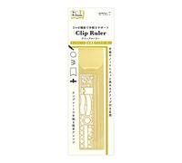 Designphil Règle Midori à clipser, règle décorative réglée motif A, 14 cm