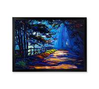 DesignQ Décoration murale encadrée Shadows In The Afternoon On Park Road Lake House