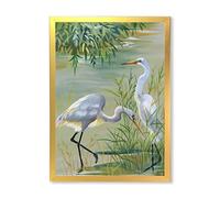 DesignQ Pyramid International Décoration murale encadrée Héron Birds I