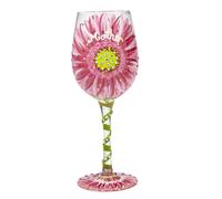 Designs by Lolita AMomAs Love in BloomUn verre ? vin artisanal peint ? la main, 15 oz