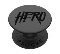 Designs Graphiques Fantaisie avec Citations « Build Yourself & Be a Hero » PopSockets PopGrip Adhésif