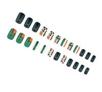 Designs uniques d'ongles sur le thème des fêtes de fin d'année vert pour ceux qui aiment le festival et l'art détaillé de la Saint-Patrick