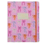 DesignWorks Ink Agenda All The Plans, motif nœud rose, 15 mois d'avril 2025 à juin 2026, calendrier hebdomadaire et mensuel