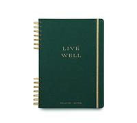 Designworks Ink Journal de bien-être Guided avec autocollants, 19,1 x 26 cm, Live Well
