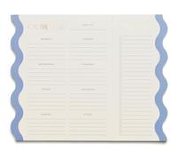 DesignWorks Ink Planificateur de repas magnétique avec liste de courses amovible, 60 feuilles, nuage et crème 25,4 x 20,3 cm