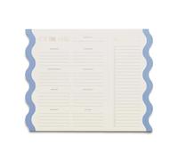 Designworks Ink Planificateur de repas magnétique avec liste de courses amovible, 60 feuilles, nuage et crème 25,4 x 20,3 cm